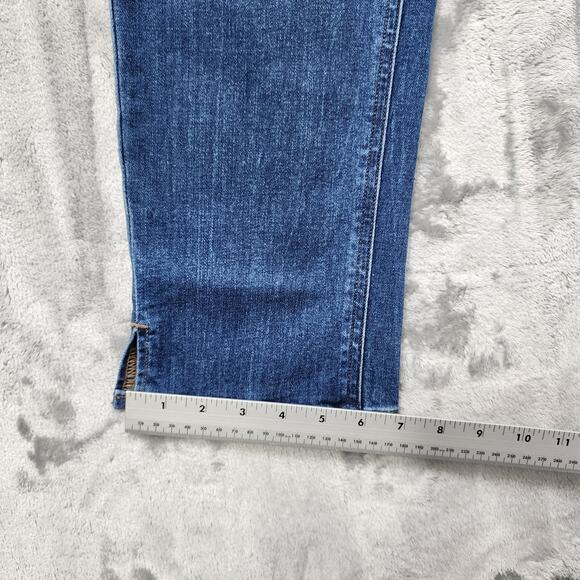 Maurices M Jeans Womens 14W Blue Mid Rise Slim Straight Ankle Original Fit - Picture 12 of 13